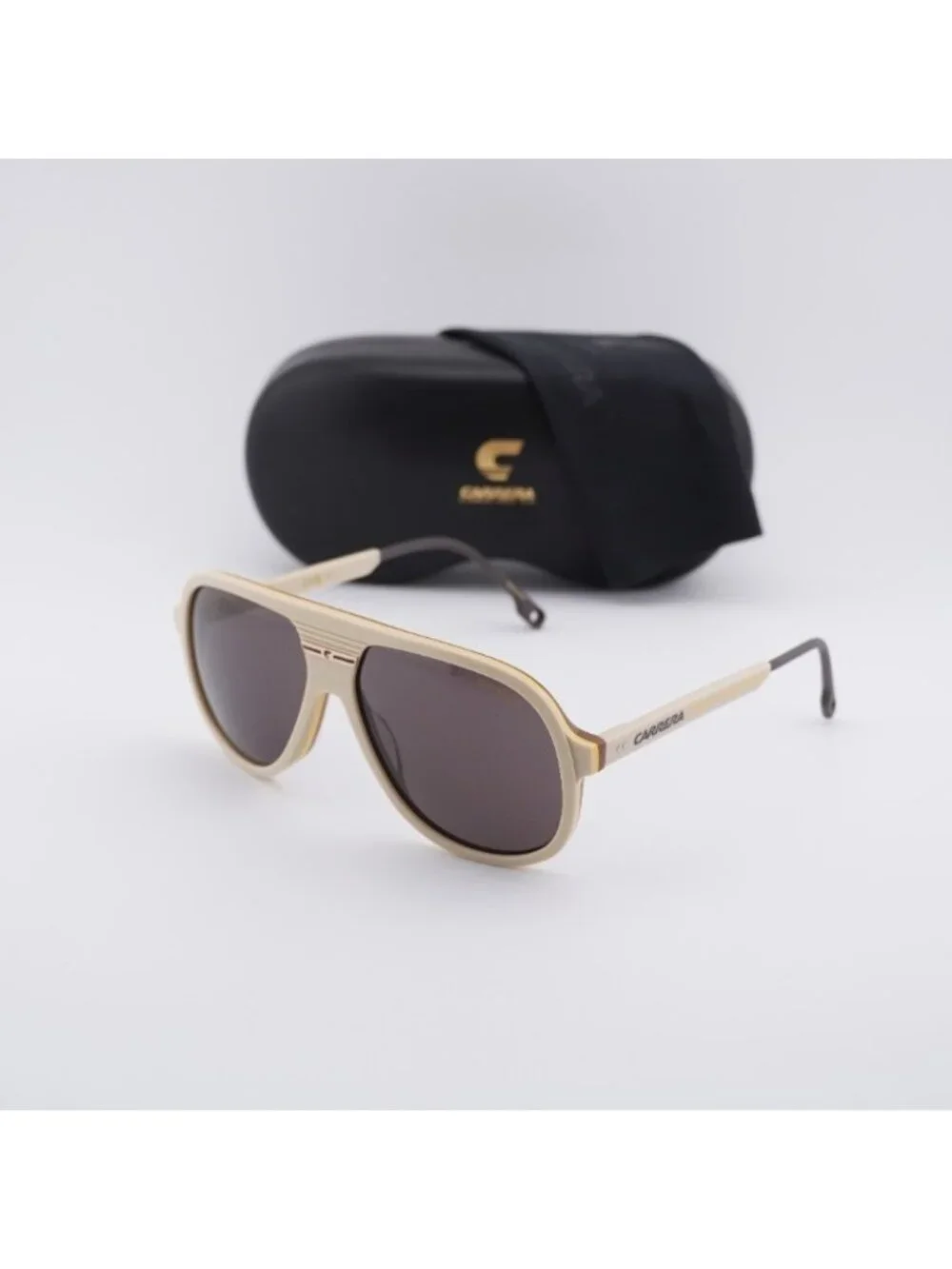 Carrera C SPORT 07/S 010A K2 Sunglasses Beige Aviator Frame, Mauve Lenses